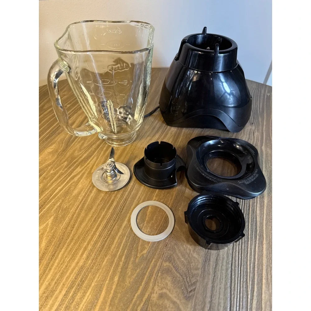 Oster 18-Speed Precise Blender 5-Cup Black 450W Glass Jar Ice Crush 6891 Tested